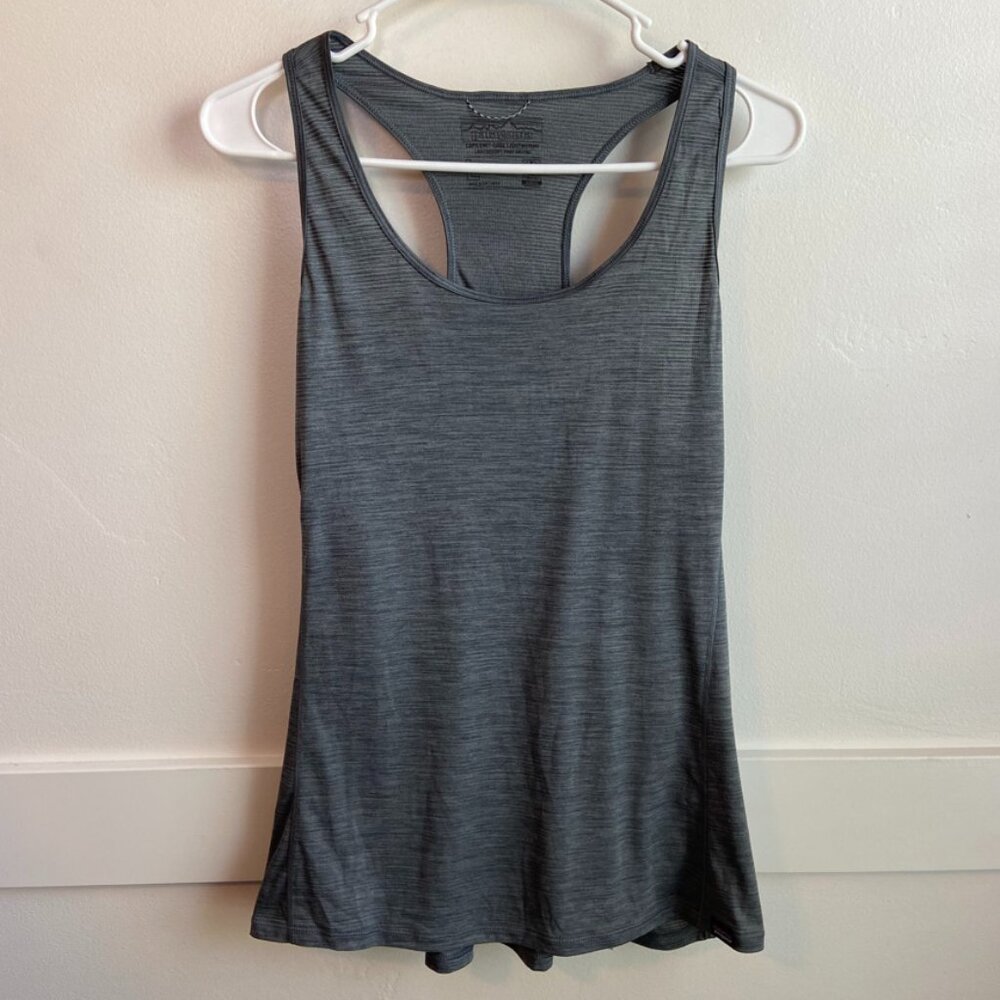 NWOT Patagonia Gray Capilene Cool Lightweight Racerback Tank Top - Picture 1 of 6